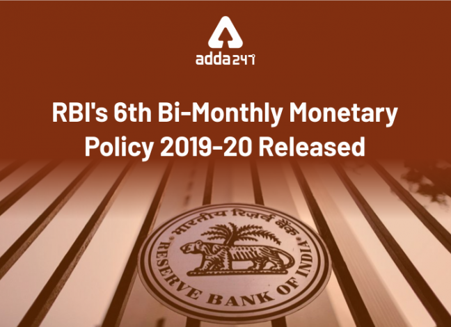 RBI’s 6th Bi-monthly Monetary Policy 2019-20 Released: RBI Keeps Repo ...