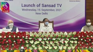 PM Modi launches Sansad TV along with LS Speaker Om Birla_4.1