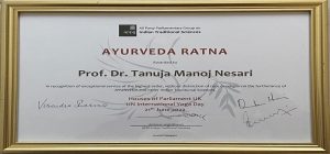 UK Parliament honours Tanuja Nesari with Ayurveda Ratna award_4.1