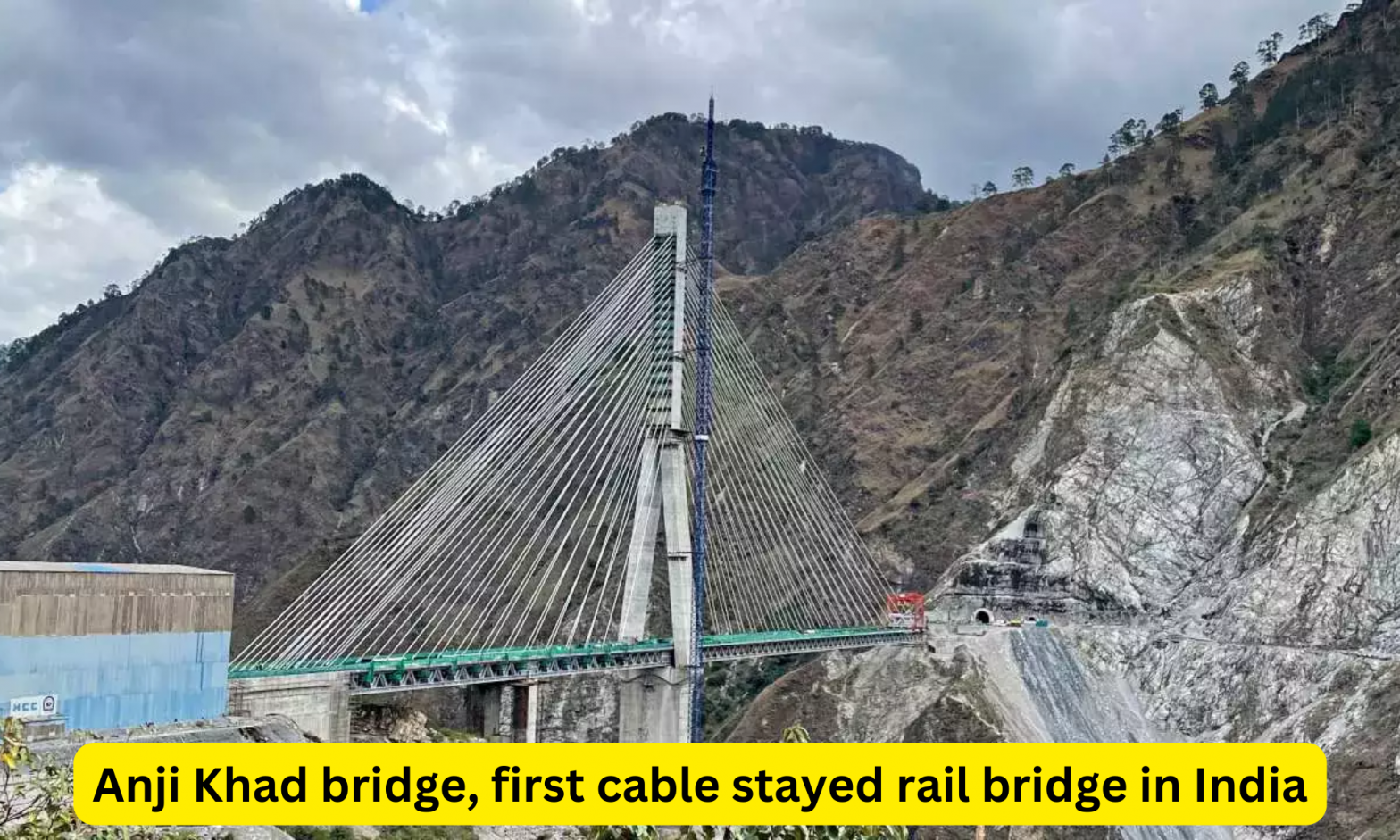Anji Khad bridge, first cable stayed rail bridge in India