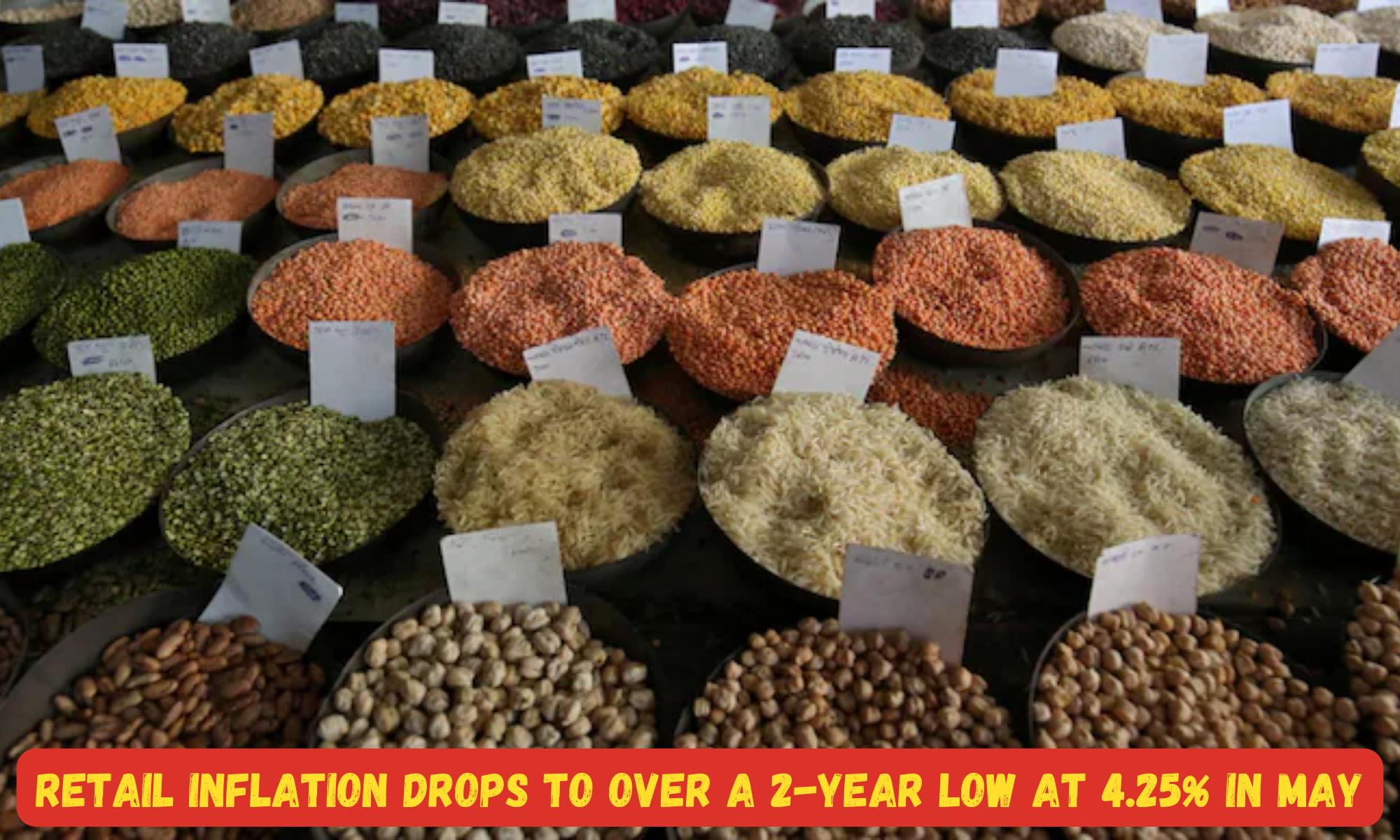 Retail inflation drops to over a 2-year low at 4.25% in May