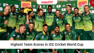 Highest Team Scores in ICC Cricket World Cup