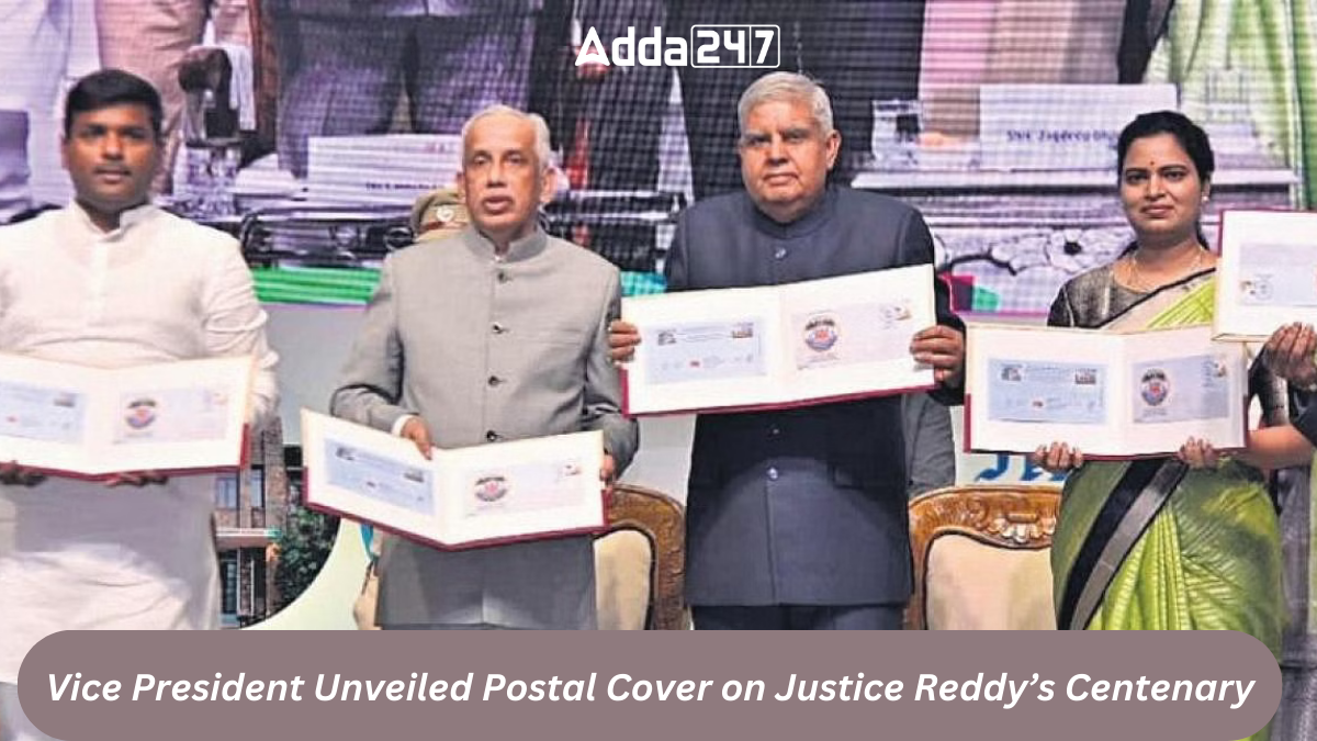 Vice President Unveiled Postal Cover on Justice Reddy’s Centenary