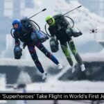Real-life 'superheroes' fly in the world's first jet suit race