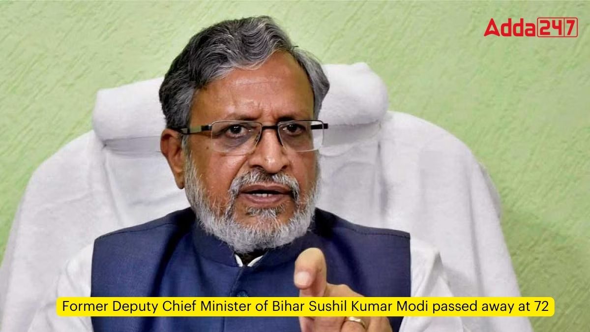 Former Deputy Chief Minister of Bihar Sushil Kumar Modi passed away at 72