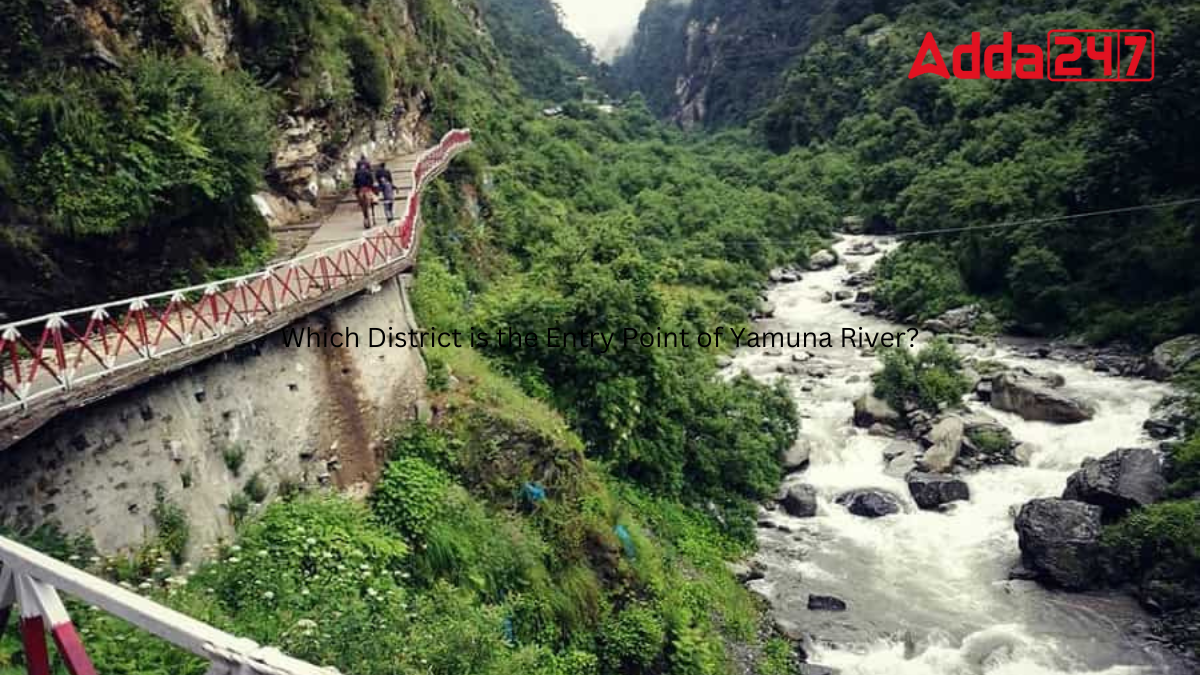 Which District is the Entry Point of Yamuna River?