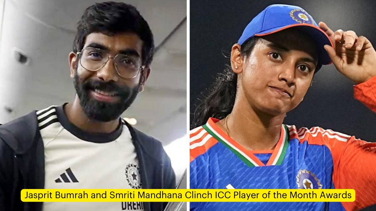 Jasprit Bumrah And Mandhana Clinch ICC Player Of The Month Awards Jasprit Bumrah And Mandhana Clinch ICC Player Of The Month Awards