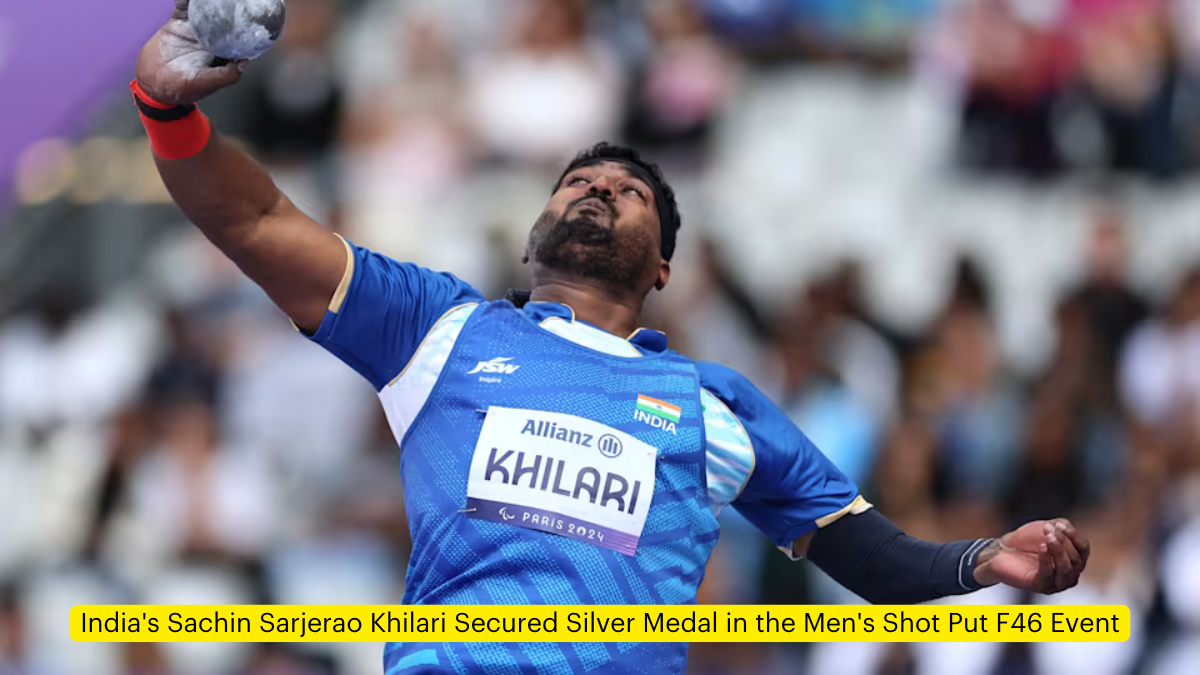 India's Sachin Sarjerao Khilari Secured Silver Medal in the Men's Shot Put F46 Event