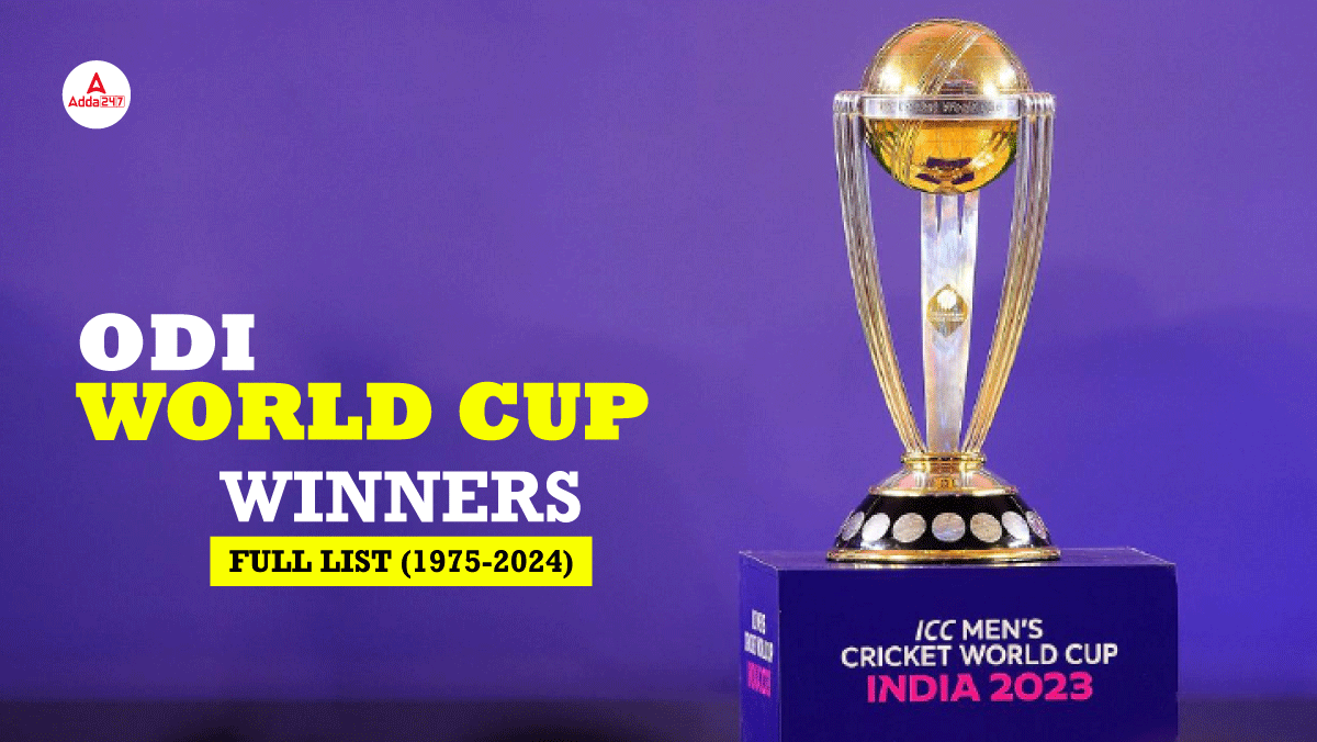 ODI World Cup winners full list (1975-2024)