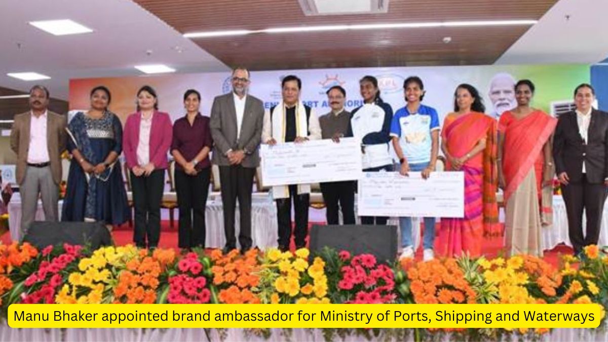 Manu Bhaker appointed brand ambassador for Ministry of Ports, Shipping and Waterways