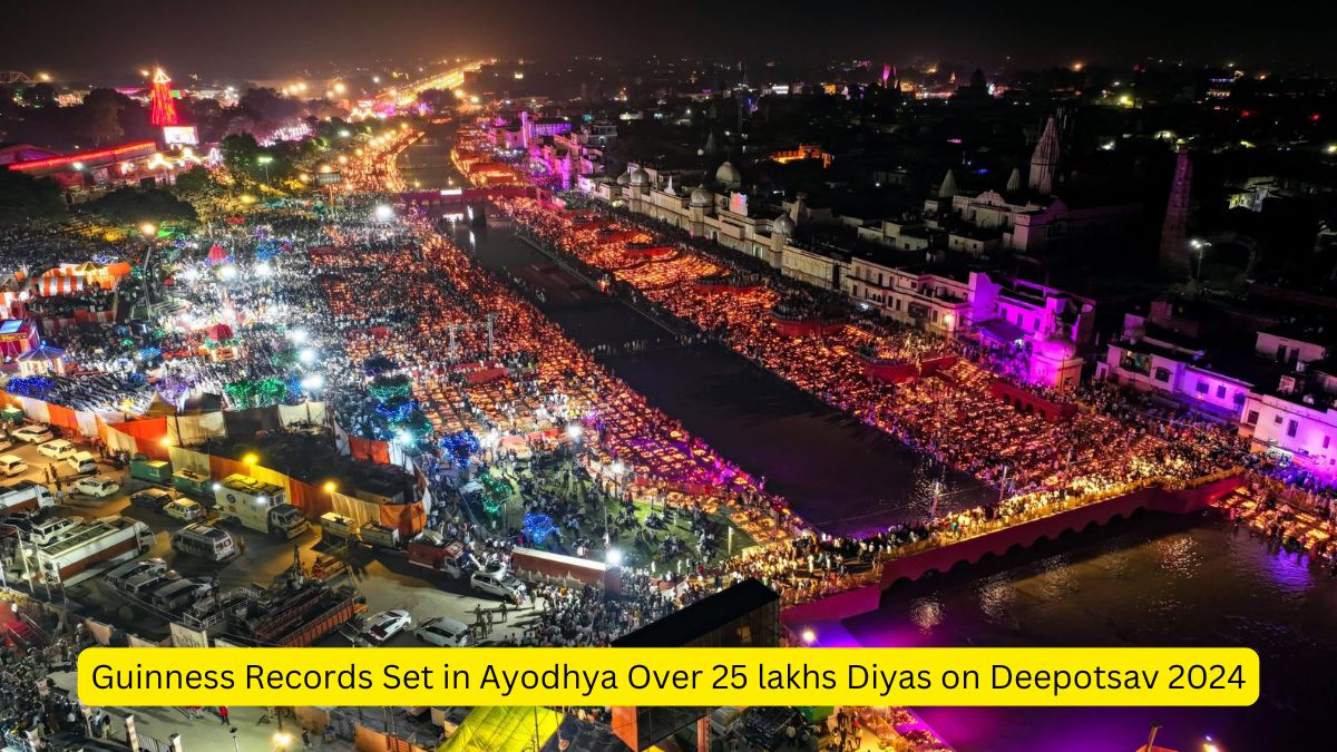 Guinness Records Set in Ayodhya Over 25 lakhs Diyas on Deepotsav 2024