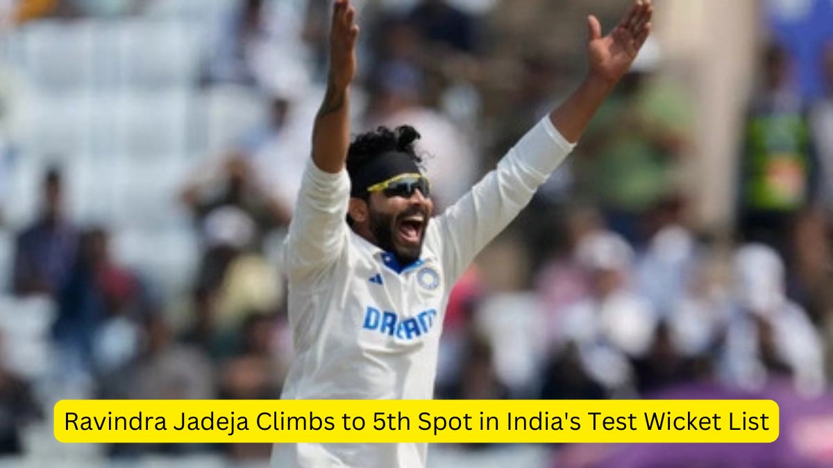 Ravindra Jadeja Climbs to 5th Spot in India's Test Wicket List