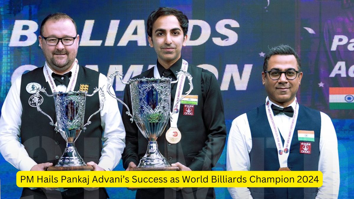 PM Hails Pankaj Advani’s Success as World Billiards Champion 2024