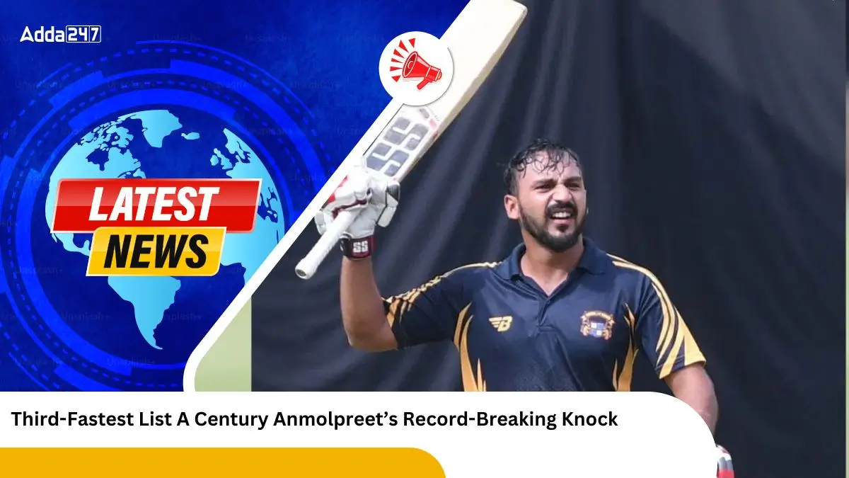 Third-Fastest List A Century Anmolpreet’s Record-Breaking Knock