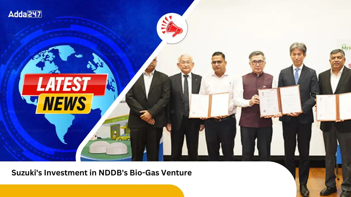 Suzuki's Investment in NDDB's Bio-Gas Venture