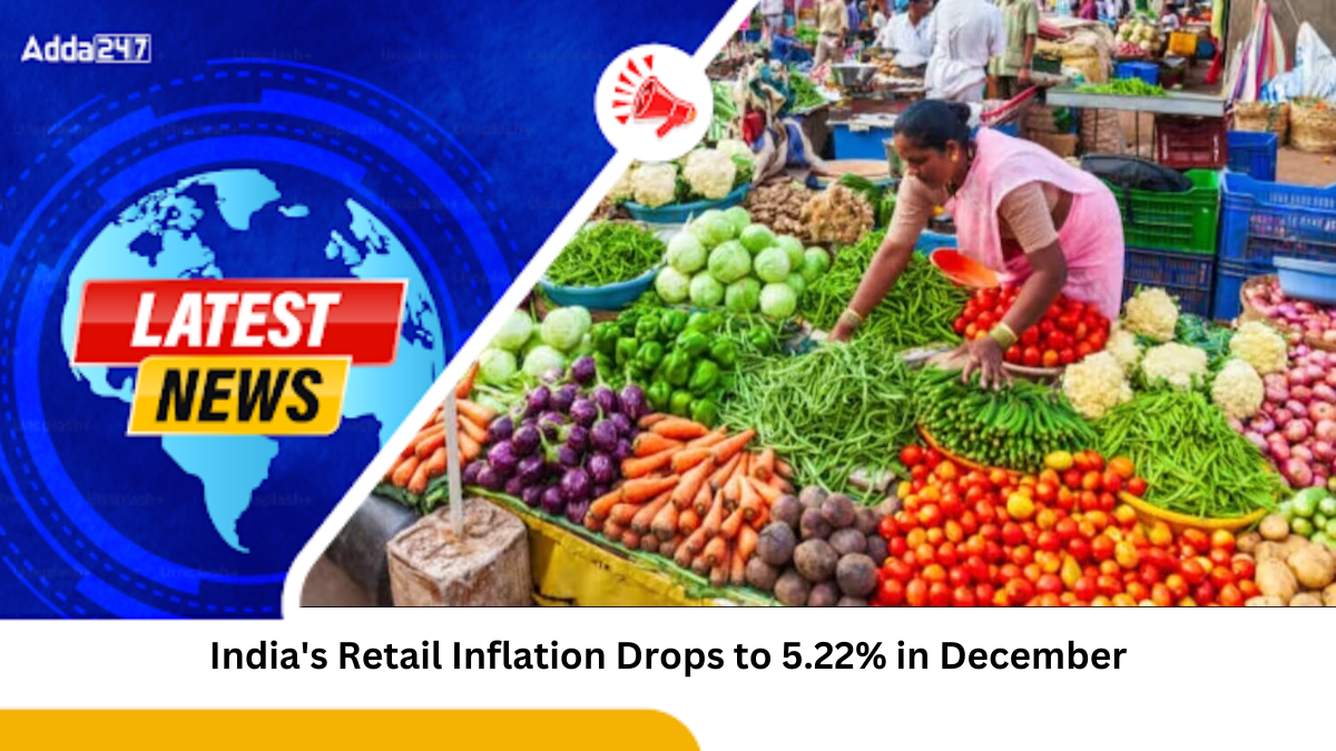 India's Retail Inflation Drops to 5.22% in December