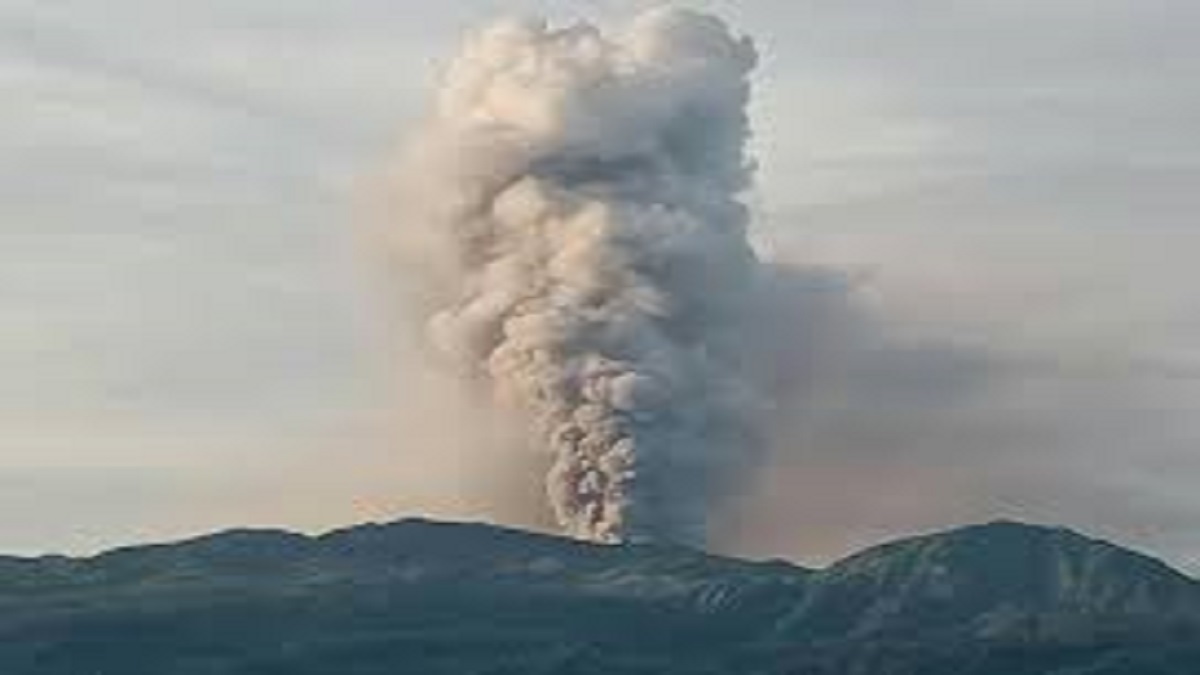 Mount Dukono erupts in Indonesia