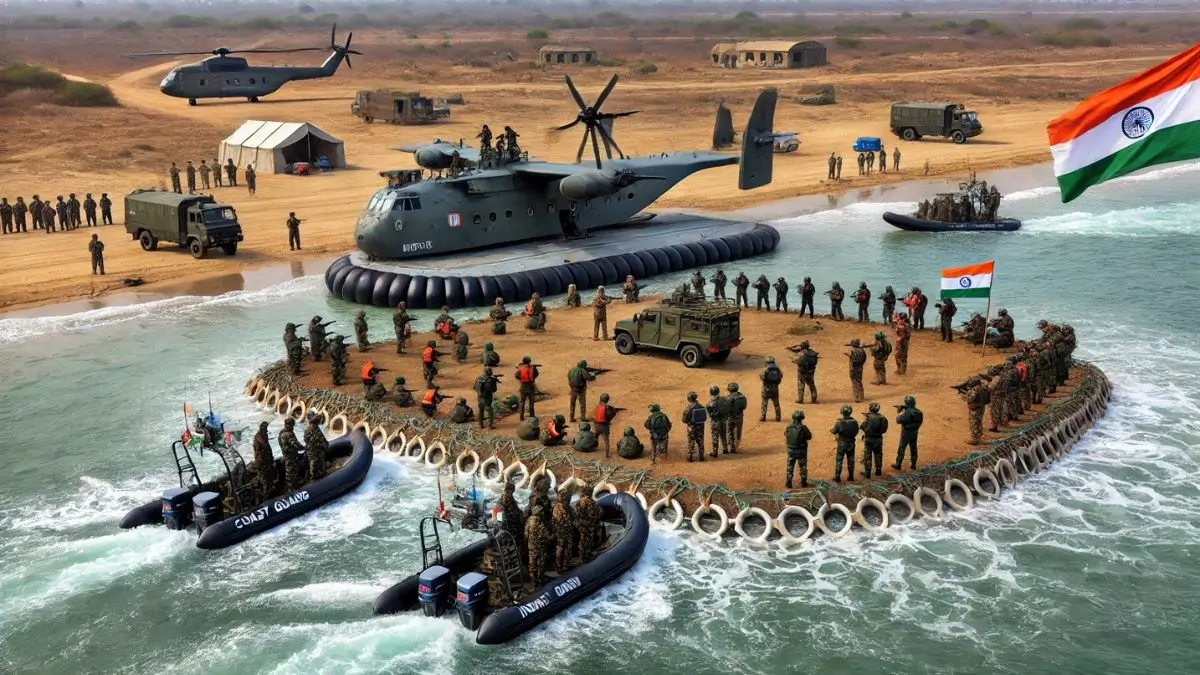 Military Exercise 'Jal-Thal-Raksha 2025' Held at Bet Dwarka