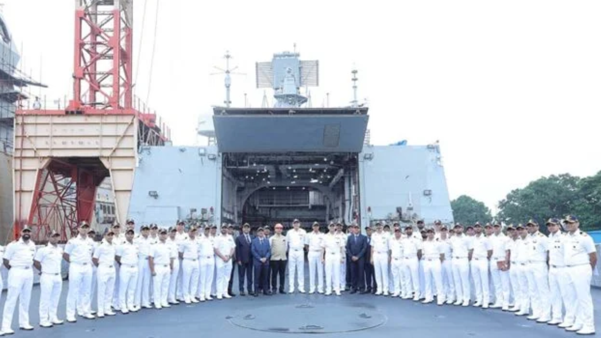 Indian Navy Inducts Indigenous Stealth Frigate INS Himgiri with BrahMos