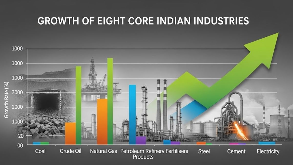 India’s Core Sector Grows 2% in July 2025 Steel and Cement Lead the Charge