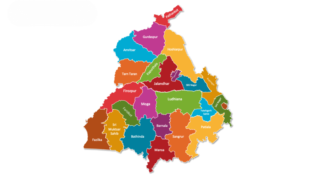 How many Districts are there in Punjab State?