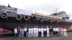 Indian Navy Launches 11th ACTCM Barge LSAM 25