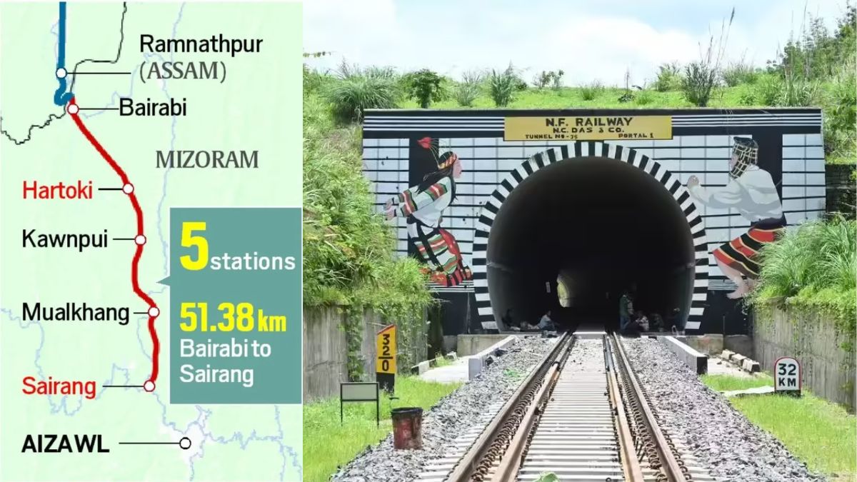 Bairabi-Sairang Railway Line to Connect Aizawl