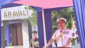 Indian Navy Commissions INS Aravali at Gurugram