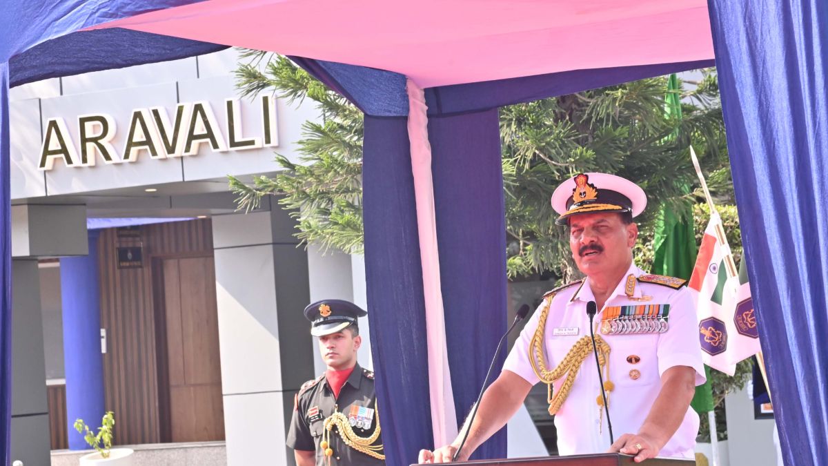 Indian Navy Commissions INS Aravali at Gurugram