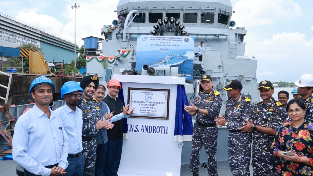 Delivery of ‘Androth’ – Second ASW Shallow Water Craft to Navy