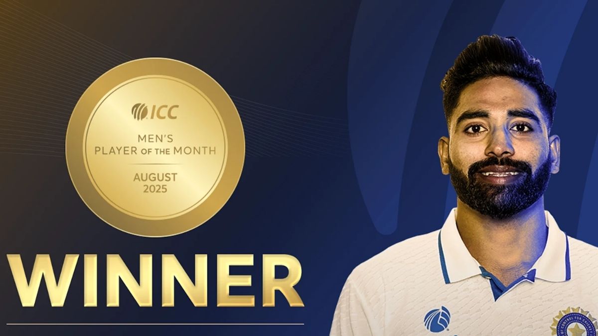 Mohammed Siraj Named ICC Men’s Player of August 2025