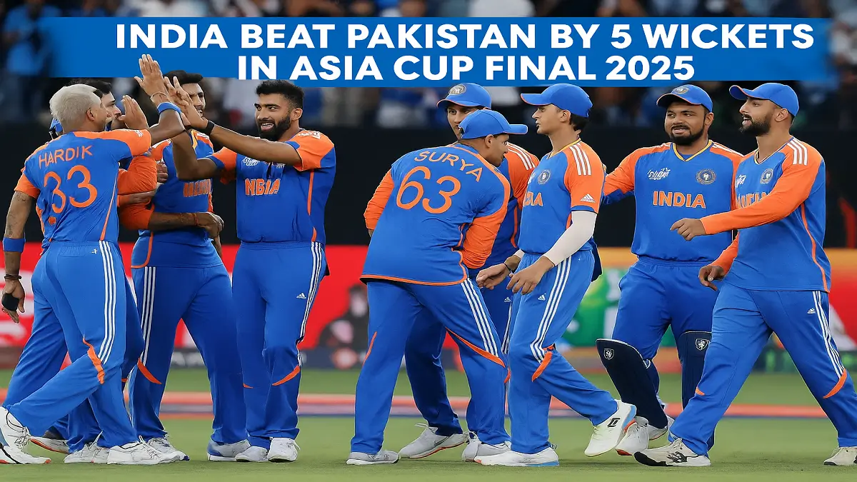 India Beat Pakistan by 5 Wickets in Asia Cup Final 2025