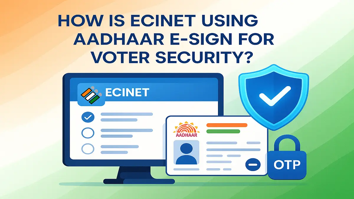 How is ECINET Using Aadhaar E-Sign for Voter Security?