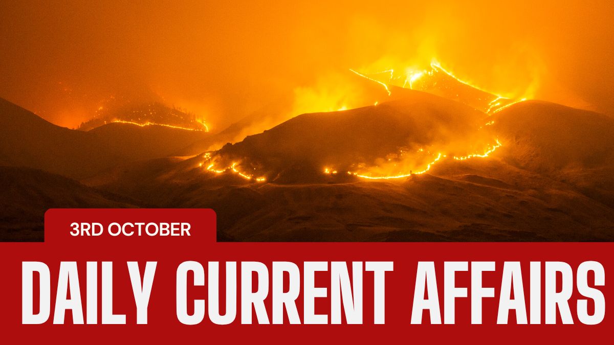 Daily Current Affairs 3rd October 2025, Important News Headlines (Daily GK Update)