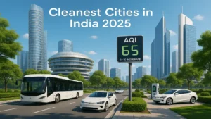 Cleanest Cities in India by Air Quality Index (2025)