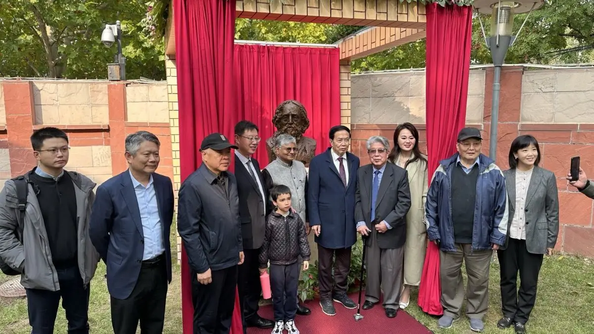 Bust of Rabindranath Tagore Unveiled at Indian Embassy in Beijing