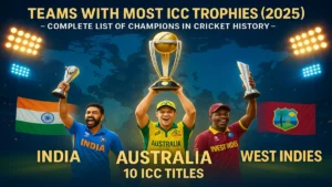 List of Cricket Teams With the Most ICC Tournament Wins in History