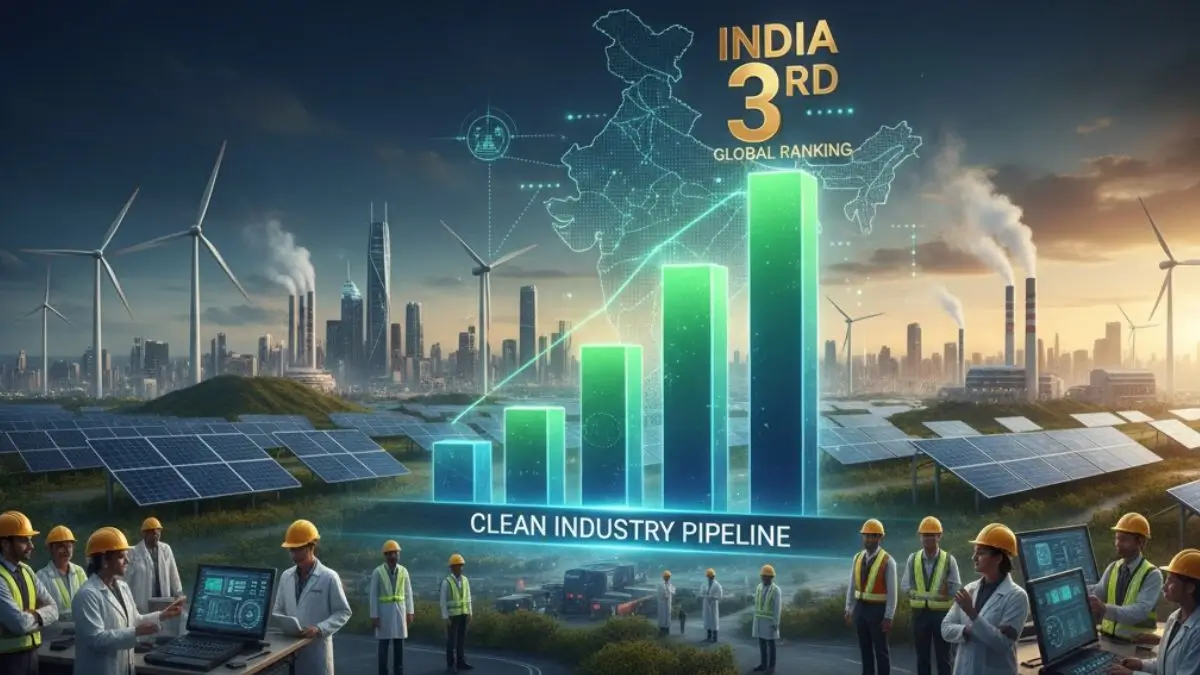 India Climbs to Third in Global Clean Industry Pipeline
