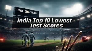 India Top 10 Lowest Scores in Test Cricket