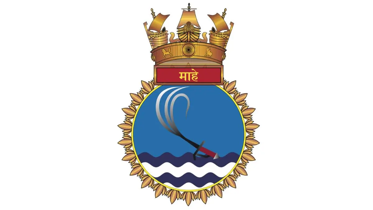 Indian Navy Unveils Crest of Mahe-Class Warship