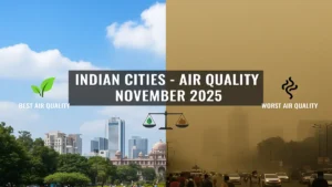 Top 10 Indian Cities With the Best and Worst Air Quality in November 2025