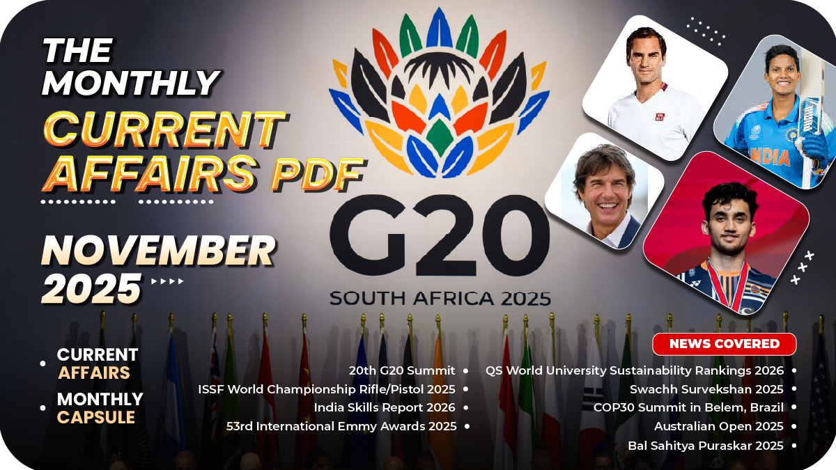 November 2025 Month Current Affairs PDF