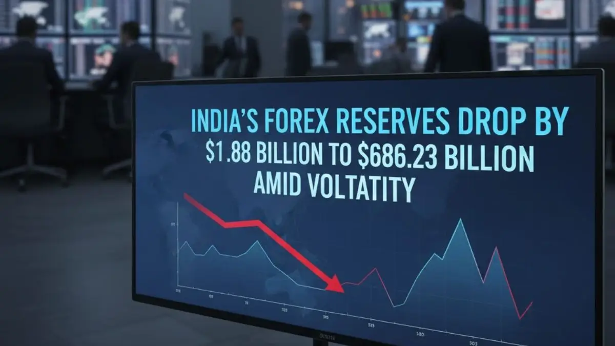 India’s Forex Reserves Drop by $1.88 Billion to $686.23 Billion Amid Volatility