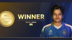 Shafali Verma Wins ICC Women’s Player of the Month for November
