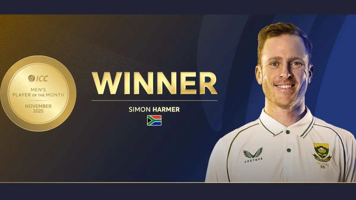 Simon Harmer Named ICC Men’s Player of the Month for November 2025