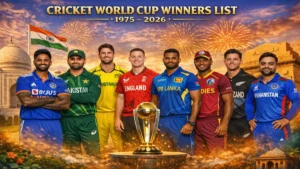 Cricket World Cup Winners List (1975-2026) Year Wise