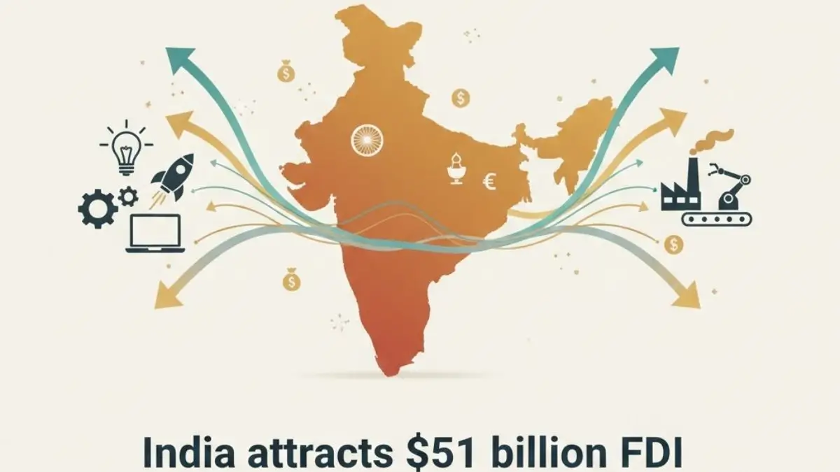 India Attracts $51 Billion FDI as Startup and Manufacturing Push