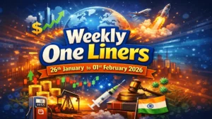 Weekly One Liners 26th January to 01st of February 2026