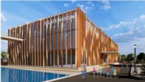 In Which District of Uttar Pradesh the First Glass Museum of India is Located?