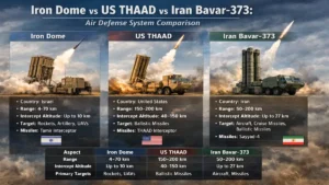 Iron Dome vs US THAAD vs Iran Bavar-373: Air Defense System Comparison